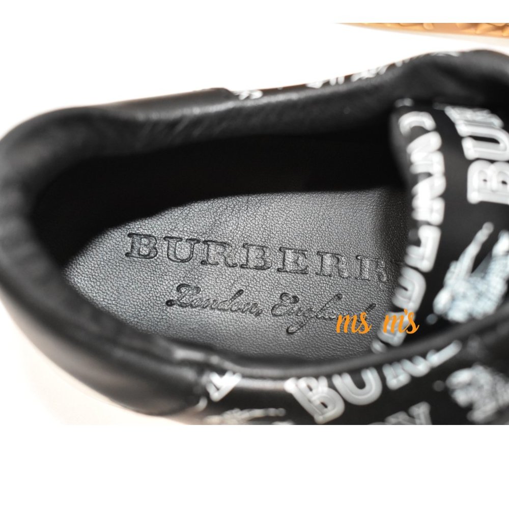 NIB Burberry burberry signature Black Sneaker US12 - Picture 7 of 8